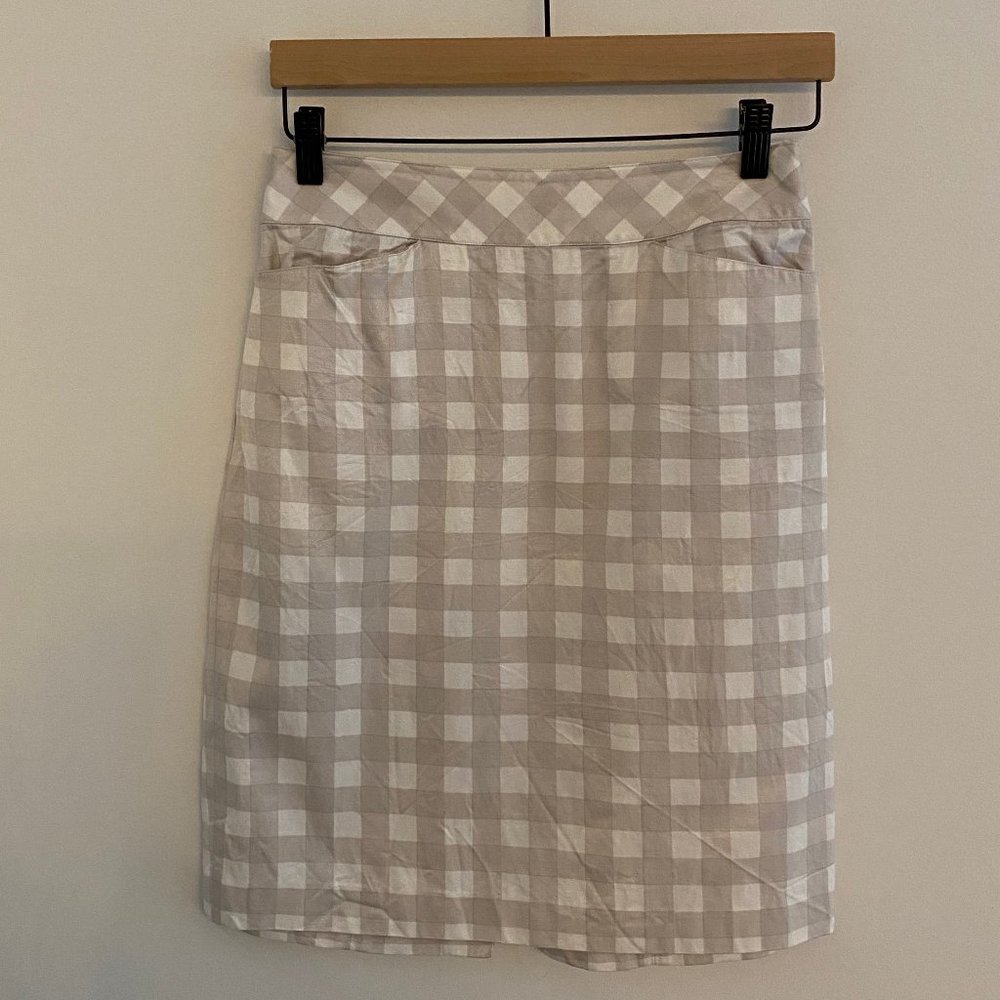 Club Monaco Checkered Pencil Skirt